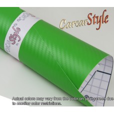 3D Carbon Fibre Vinyl Lime Green