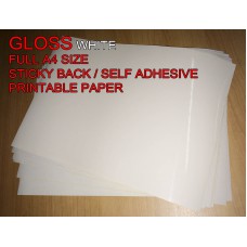 Gloss Label Paper Sticker Full A4 Size